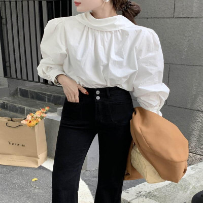 ‎ بنطلون جينز نسائي بلون أسود