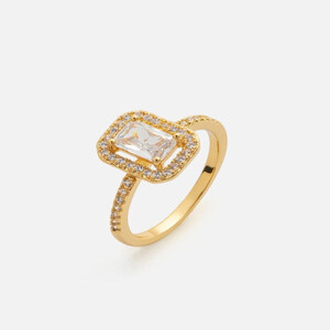 ‎ خاتم نسائي بتصميم فاخر بلون ذهبي