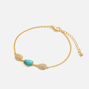 ‎ اسوارة نسائية عصرية باللون الذهبي