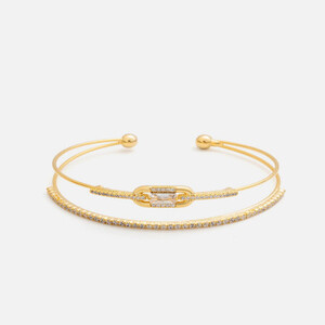 اسوارة بتصميم كلاسيك باللون الذهبي