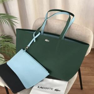 شنطة لاكوست دبل فيس اخضر سماوي