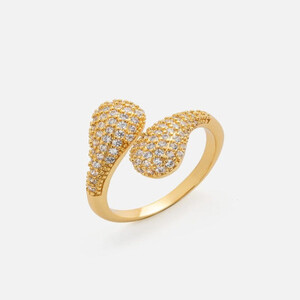 ‎ خاتم نسائي بتصميم كلاسيك بلون ذهبي