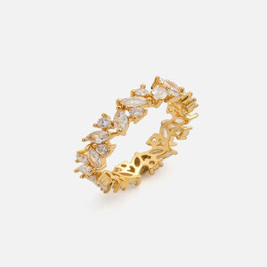 ‎ خاتم نسائي بتصميم متفرد بلون ذهبي