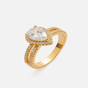 ‎ خاتم نسائي بتصميم جذاب بلون ذهبي