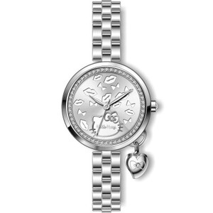 ساعة نسائي من هالو كيتي 18026 فضي ميناء ابيض