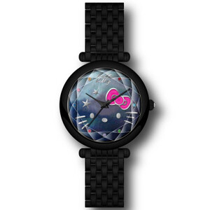 ساعة نسائي من هالو كيتي 18020 اسود ميناء ازرق