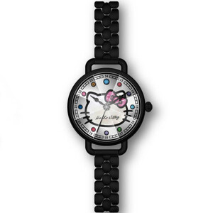 ساعة نسائي من هالو كيتي 18030 اسود ميناء ابيض