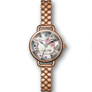 ساعة نسائي من هالو كيتي 18030 نحاسي ميناء ابيض