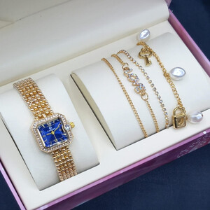 طقم إكسسوار نسائي ساعة مع أساور أنيقة 112268